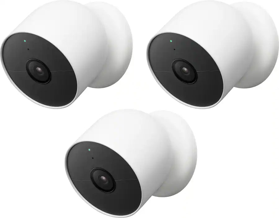 Nest Cam US Battery Powered 3pk Snow