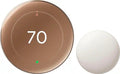 Nest Thermostat 4th gen + Nest Temp Sensor 2nd gen Polished Gold