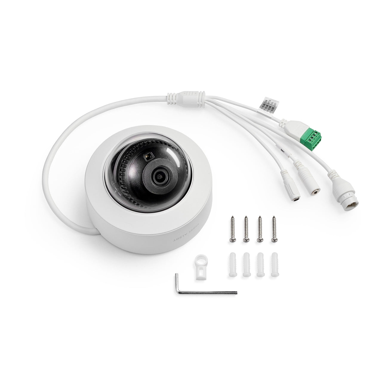 First Alert CX4DE08F28PW 8MP AI Dome Camera 2.8mm Fixed Lens White
